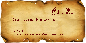 Cserveny Magdolna névjegykártya