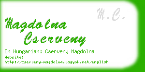 magdolna cserveny business card